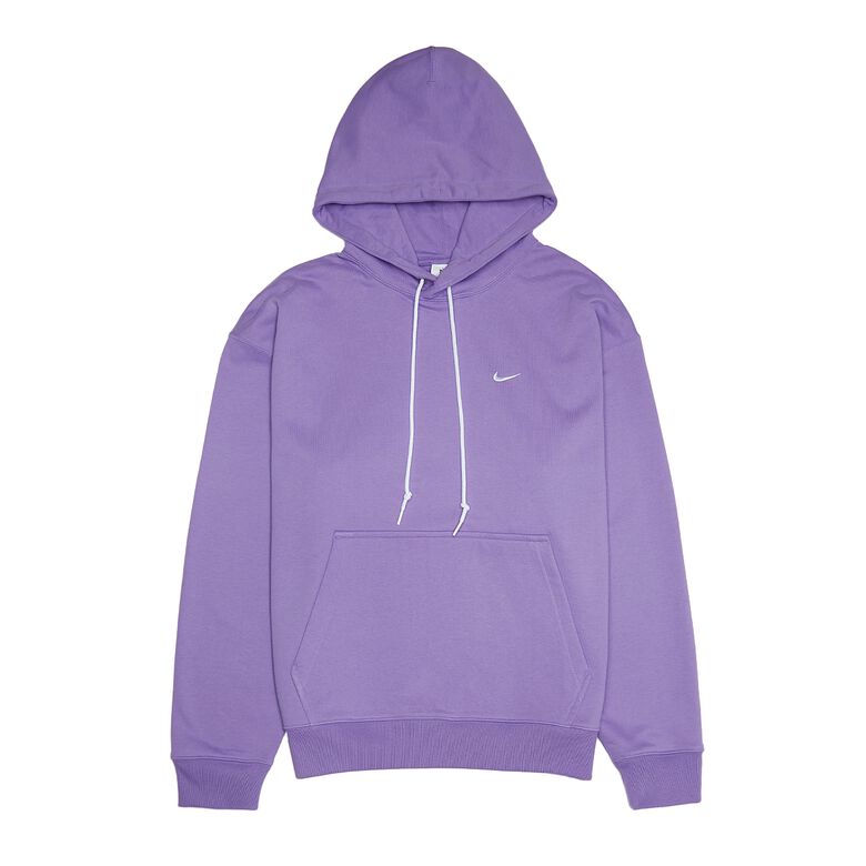 NIKE Solo Swoosh French Terry Pullover Hoodie space purple/white