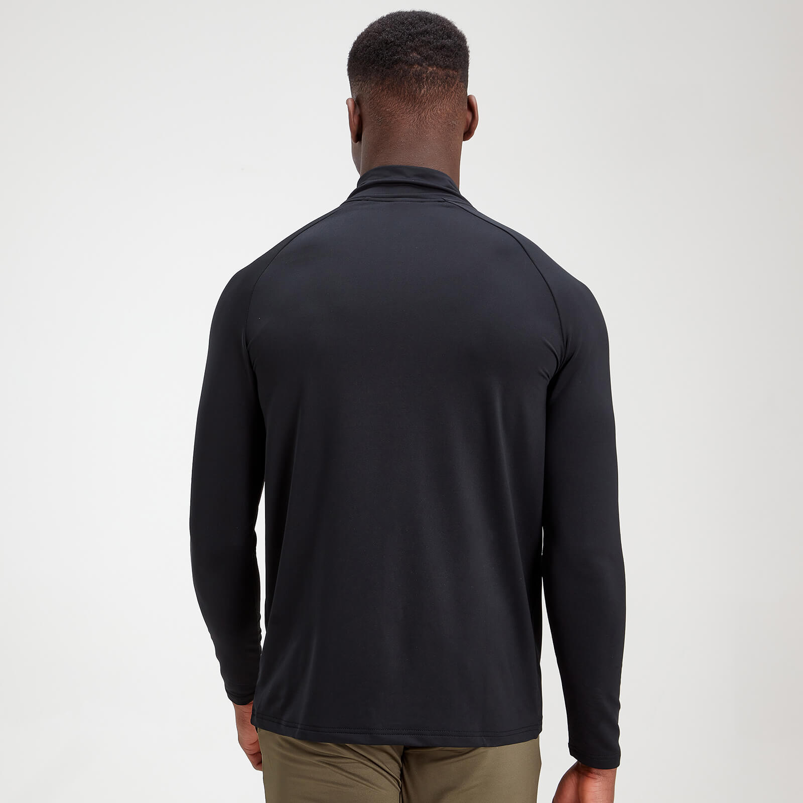 Haut à fermeture éclair ¼ MP Essentials pour hommes – Noir