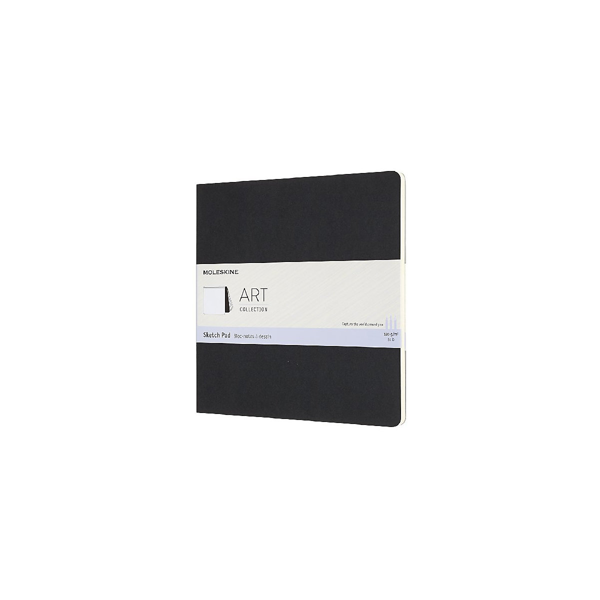 Moleskine Kreativ Notizbücher, Skizzenblock, Quer, 120G-Papier, Kartoneinband, Schwarz