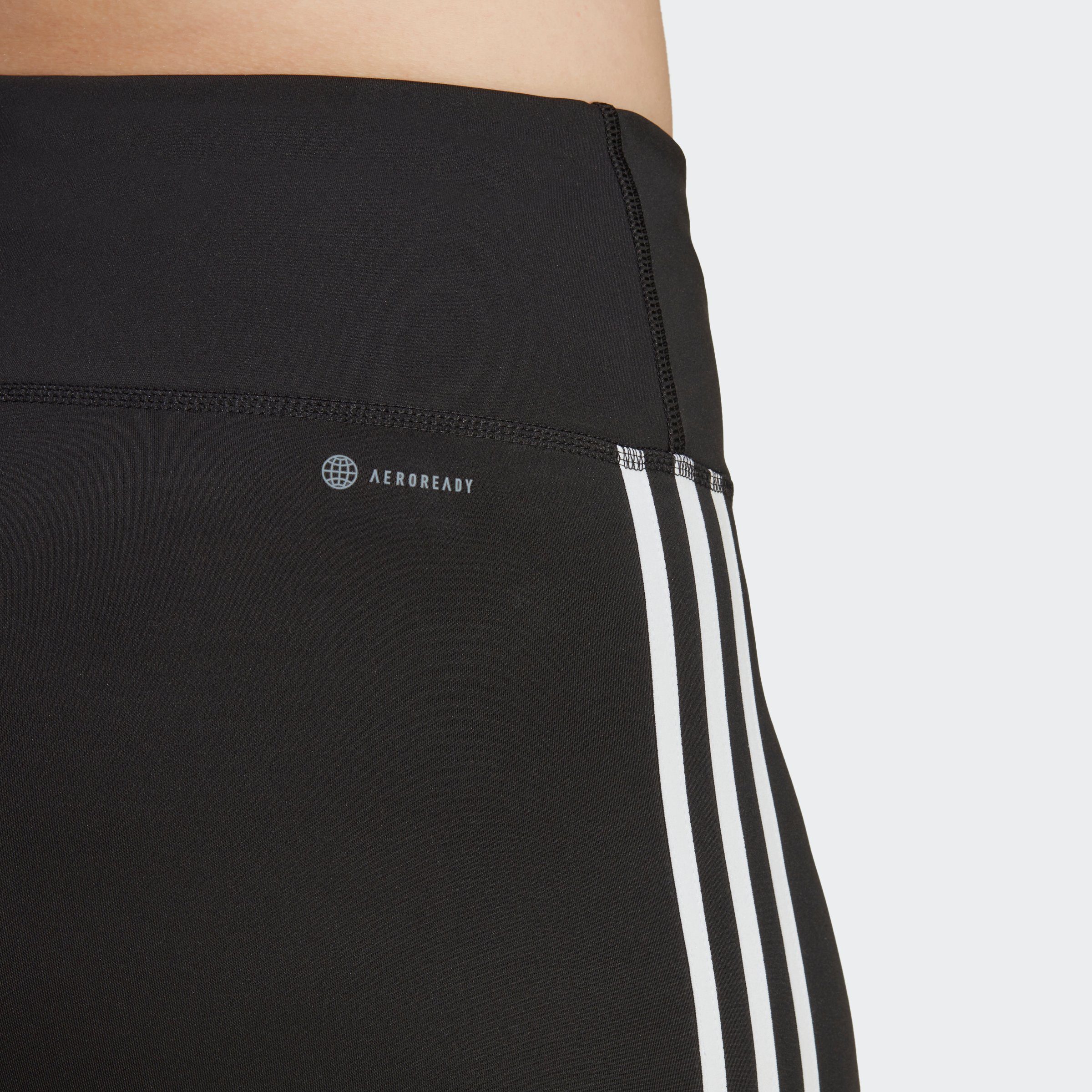 adidas Performance Trainingstights TRAIN ESSENTIALS 3-STREIFEN HIGH-WAISTED – GROSSE GRÖSSEN (1-tlg)
