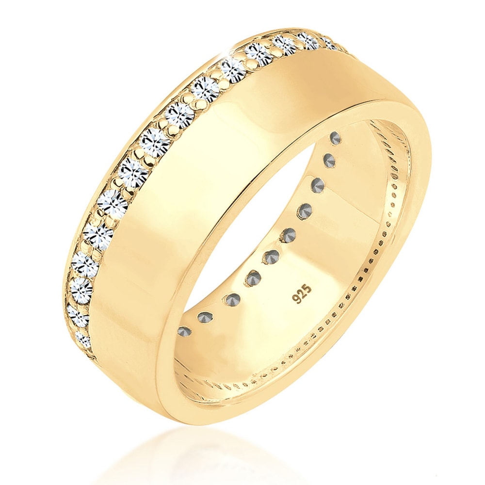 Elli Elli Bague pour dames avec cristaux étincelants en argent 925 Sterling Bague