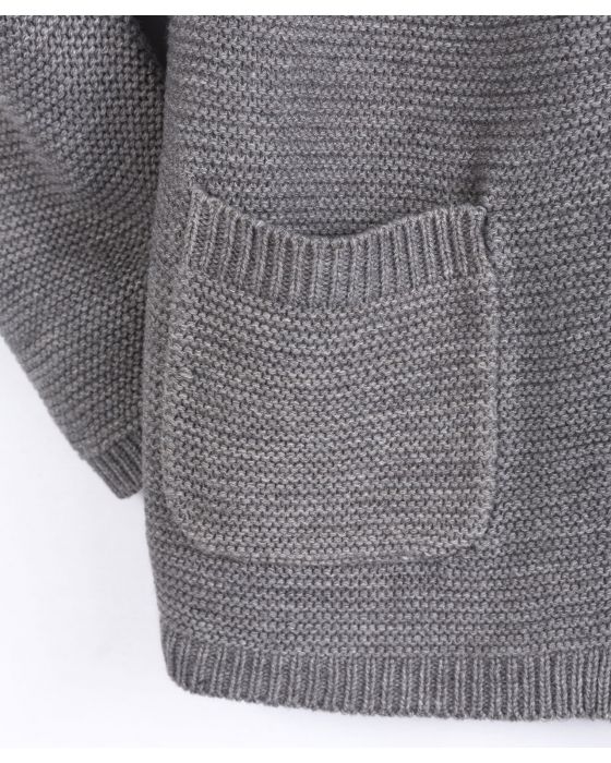 Cardigan maille fantaisie manches longues