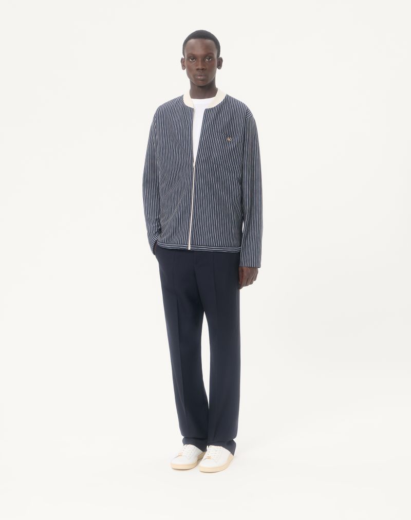 Valentino bomulds-T-shirt med V-logo-broderi