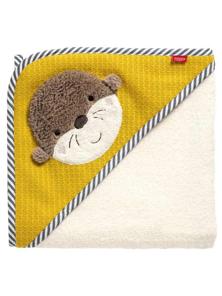 Fehn Kapuzenbadetuch 80 x 80 cm - Otter in bunt,motiv günstig kaufen onesize