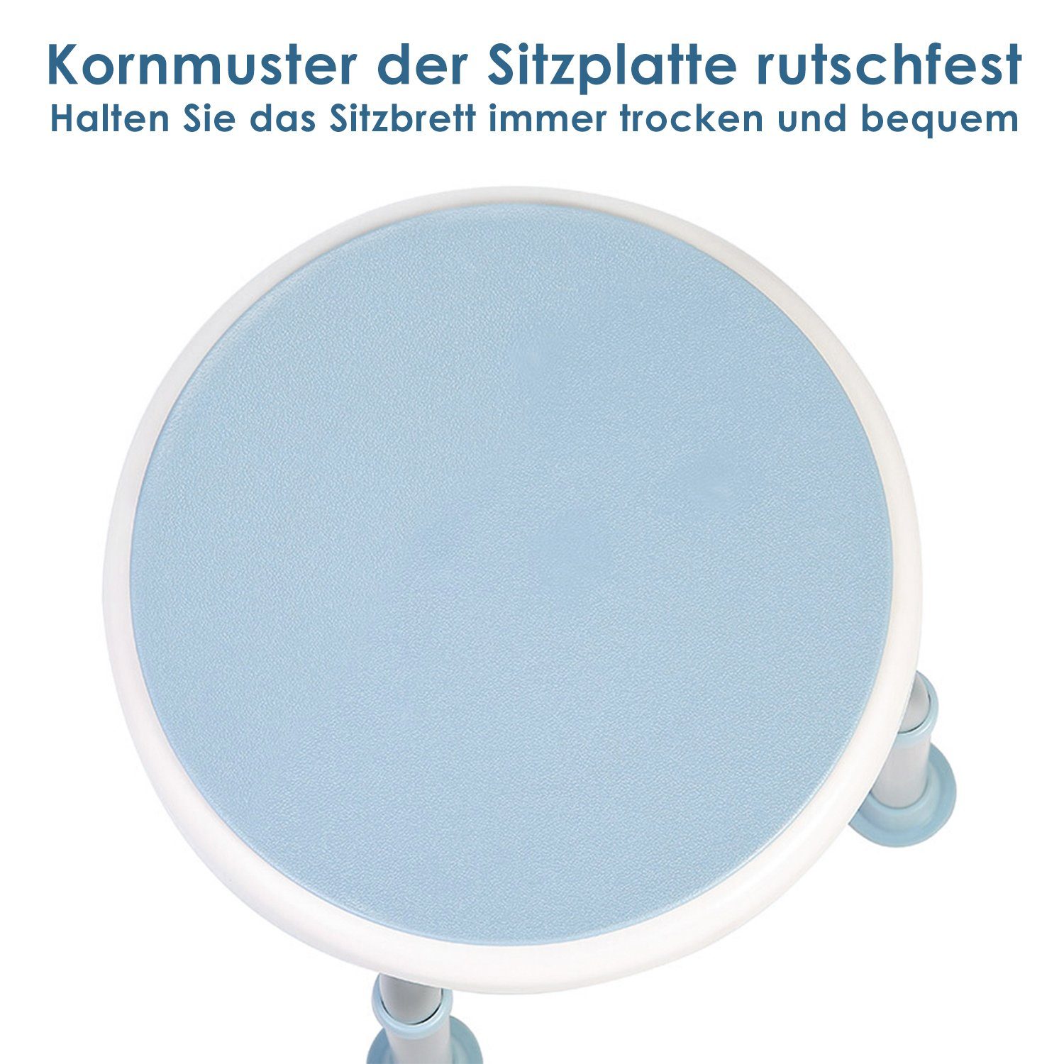 TolleTour Duschhocker Duschhocker Badhocker Badehocker belastbar bis 136kg Duschstuhl