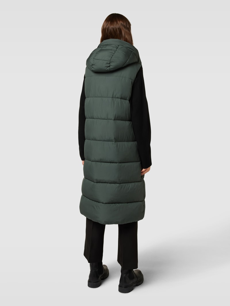 Steppweste mit Kapuze in khaki