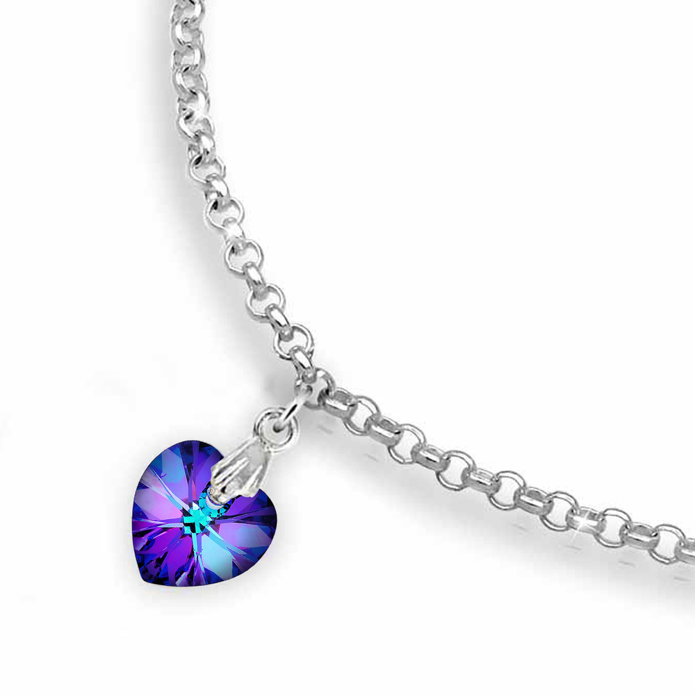 Elli Elli Bracelet Femme Pendentif Coeur Filigrane avec Cristaux en Argent Sterling 92 Bracelet