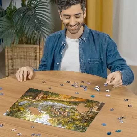 Puzzle 500 Teile - Cottage am Fluß