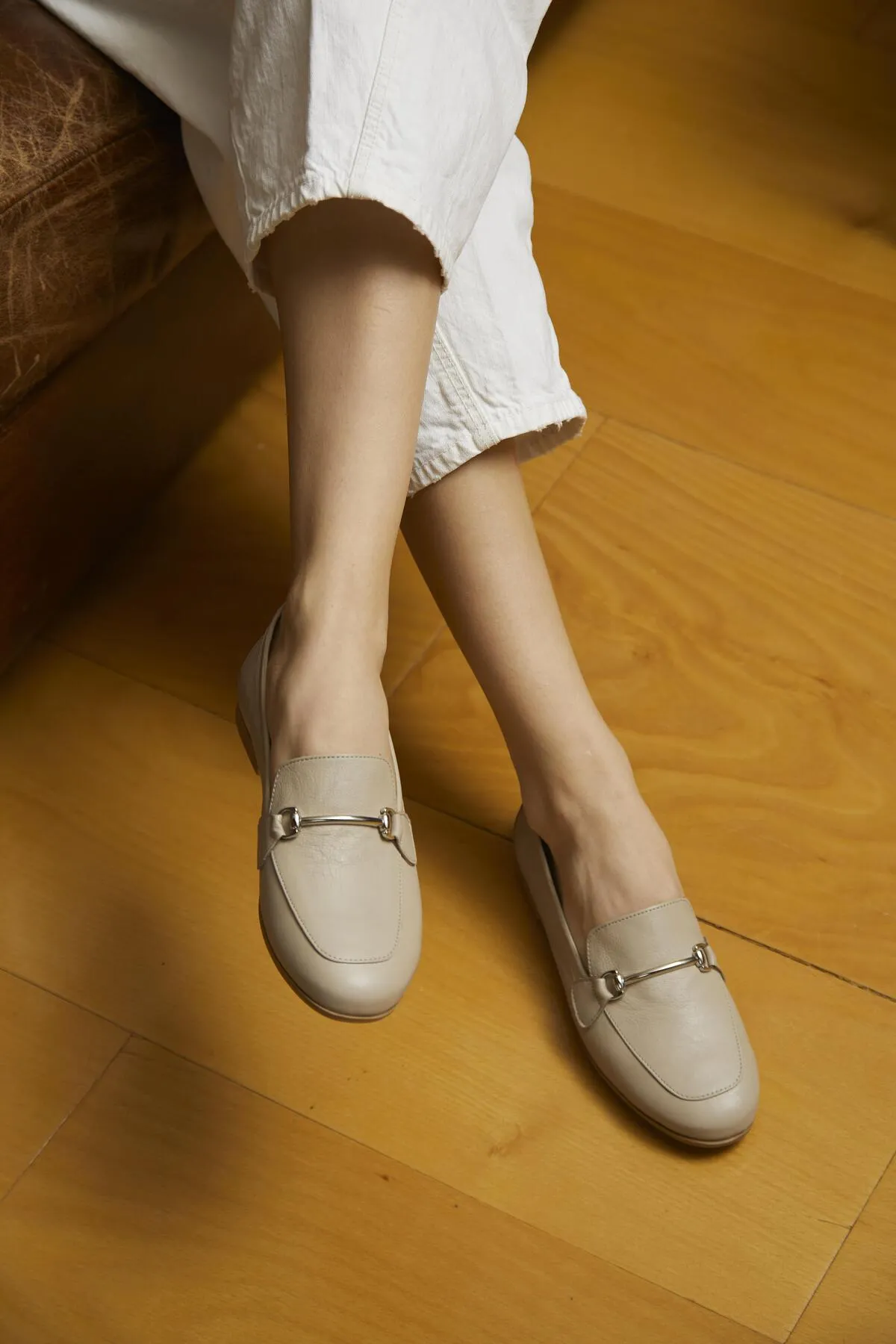CZ London  Loafer - Beige - Pfennigabsatz/Stiletto