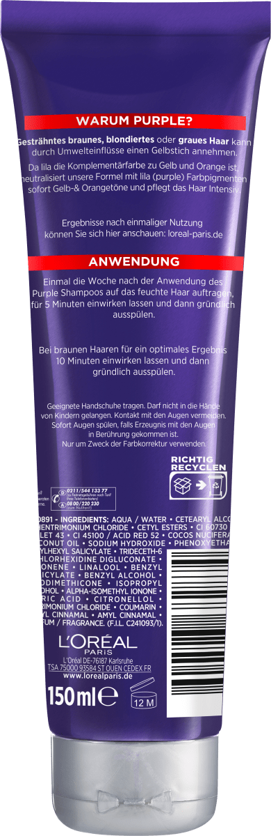Haarkur Color Glanz Anti-Gelbstich, 150 ml
