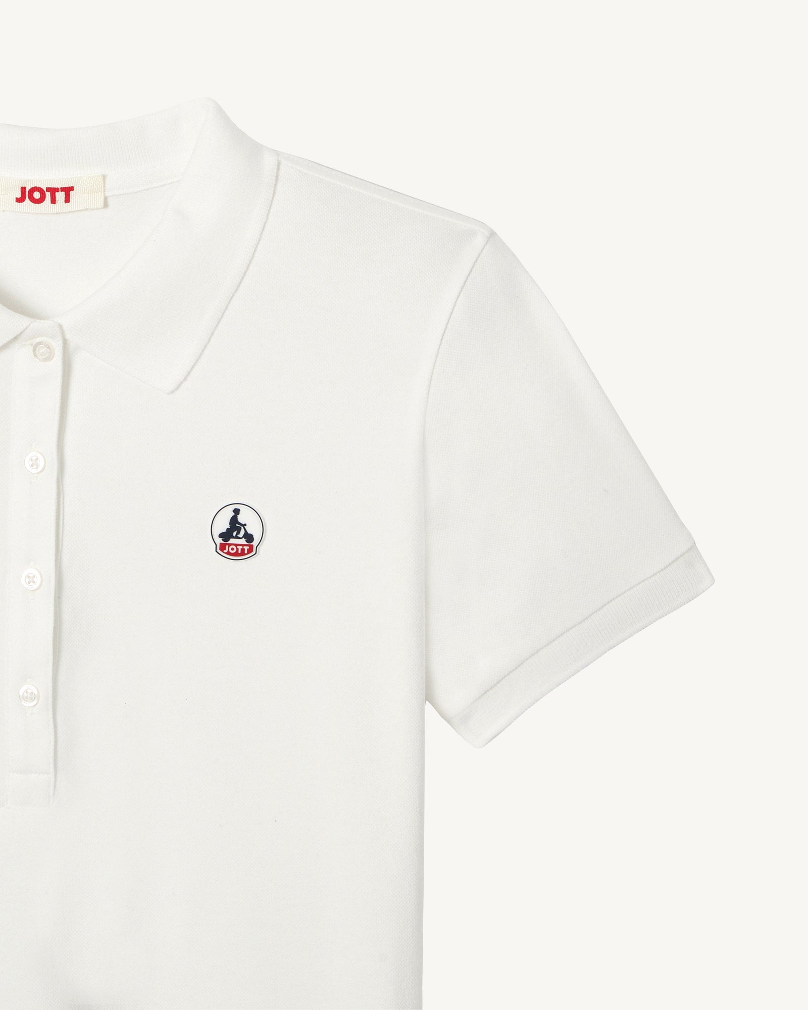 Polo en coton biologique Blanc Franca