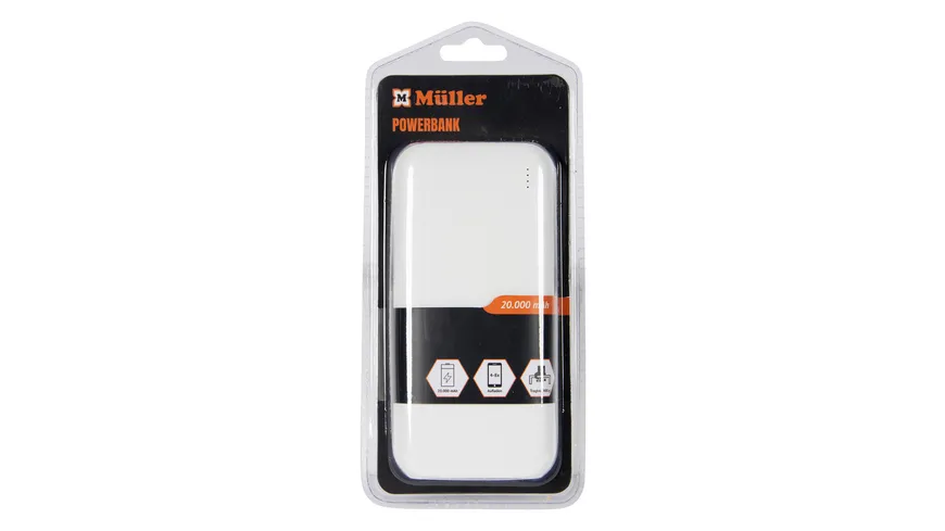 Powerbank, 20.000 MAH Weiss