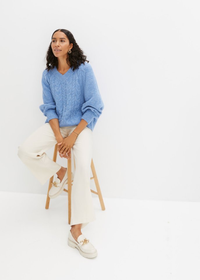 Pullover mit Zopfmuster