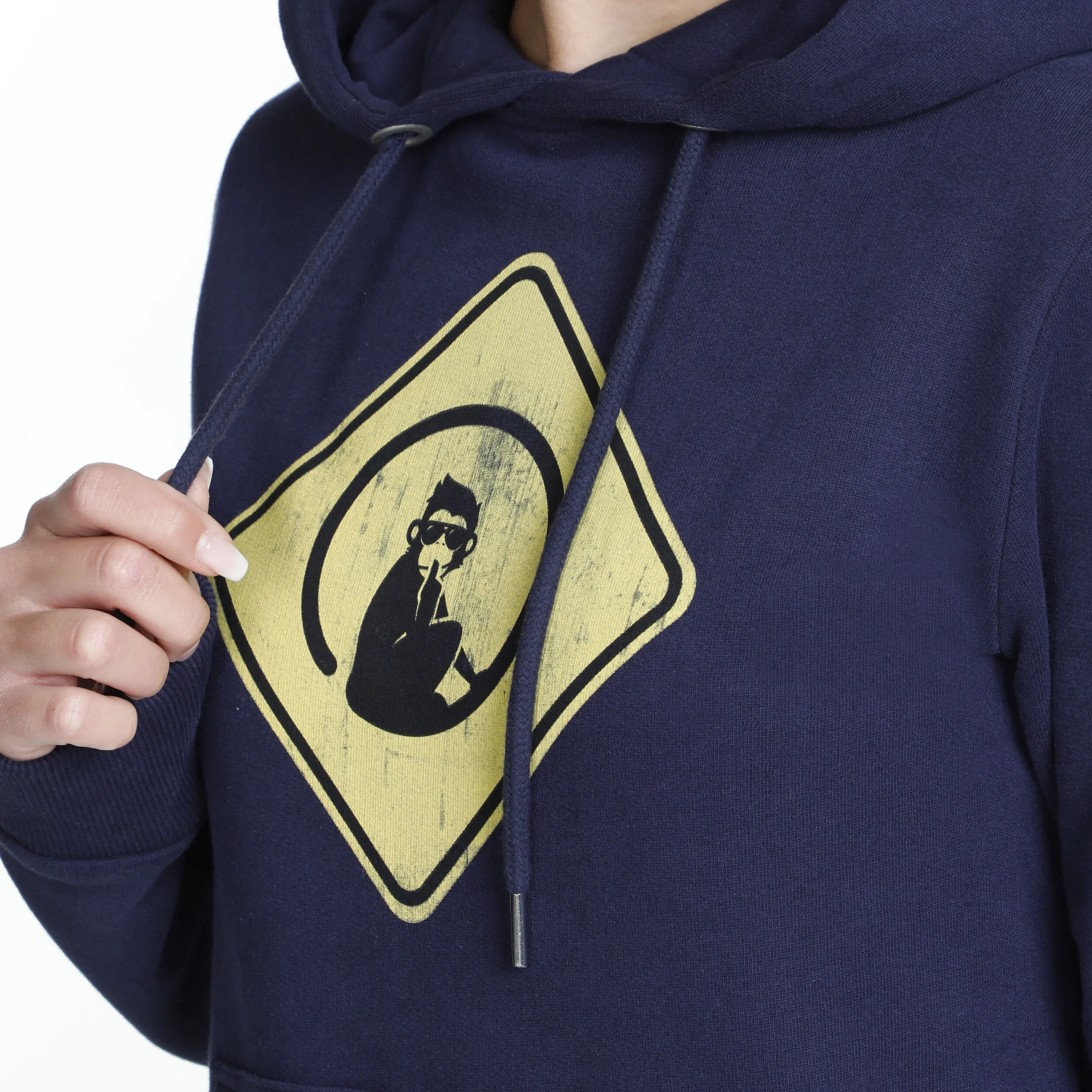 Australia Road Sign Hoody Damen - Dunkelblau, Gelb