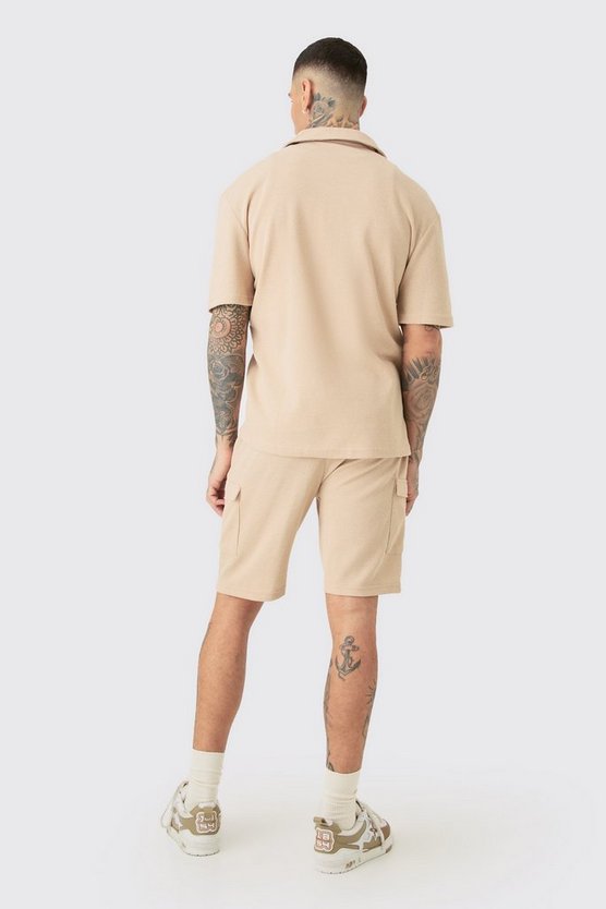 Tall kurzärmliges Hemd & Cargo-Shorts