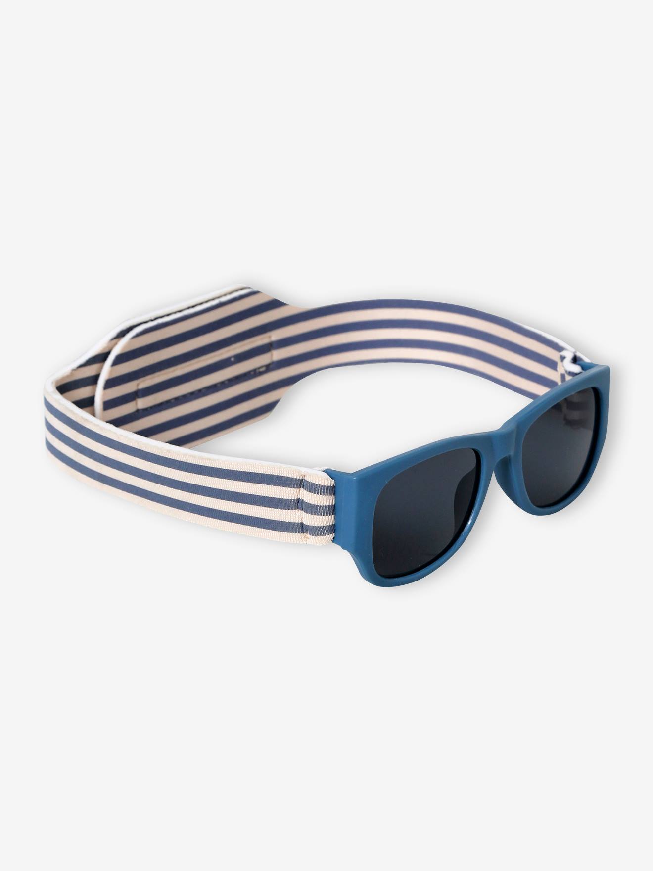 Vertbaudet Jungen Baby Sonnenbrille mit Klettband - eisblau