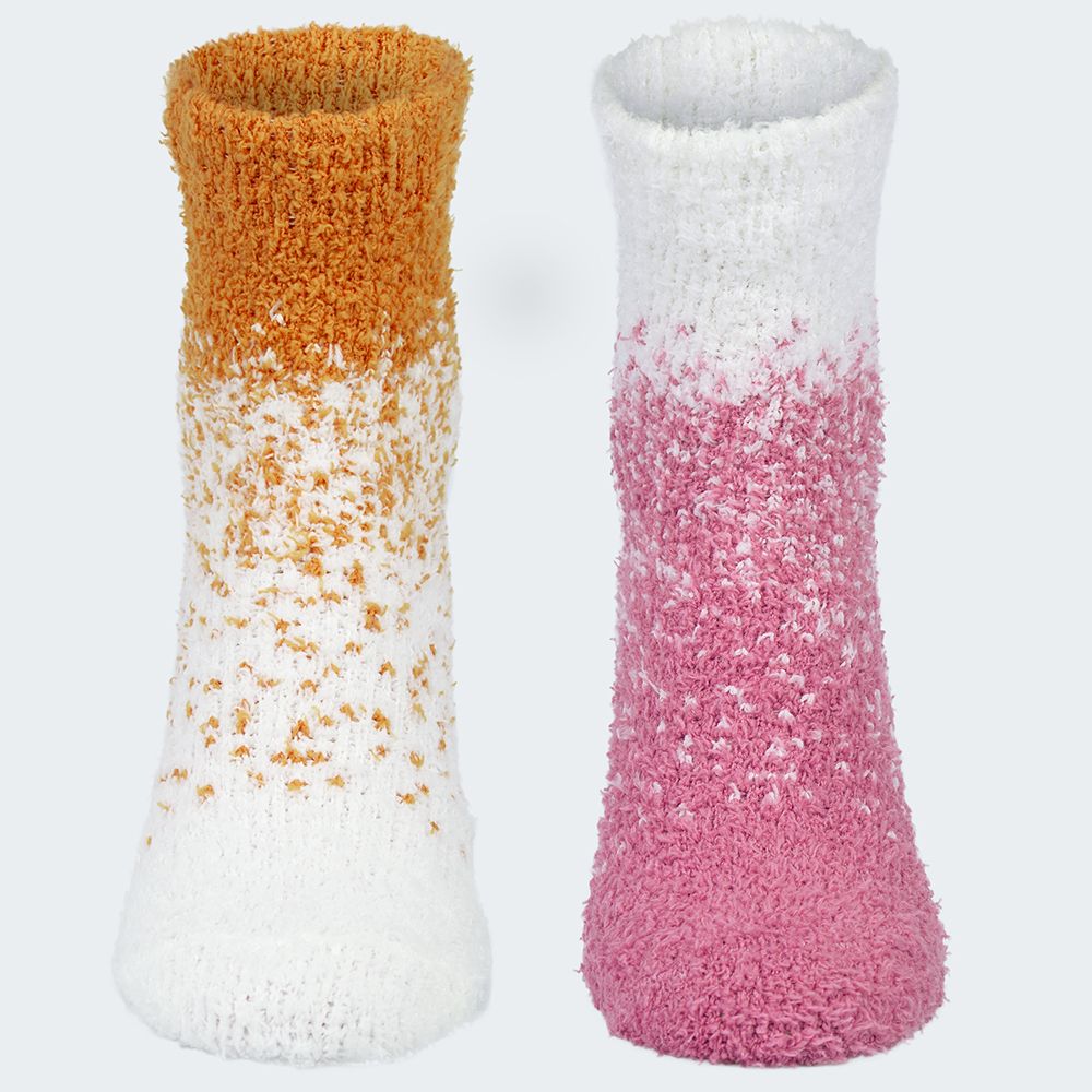 Black Snake Rosa/Orange 2-Pack Damen Kuschelsocken