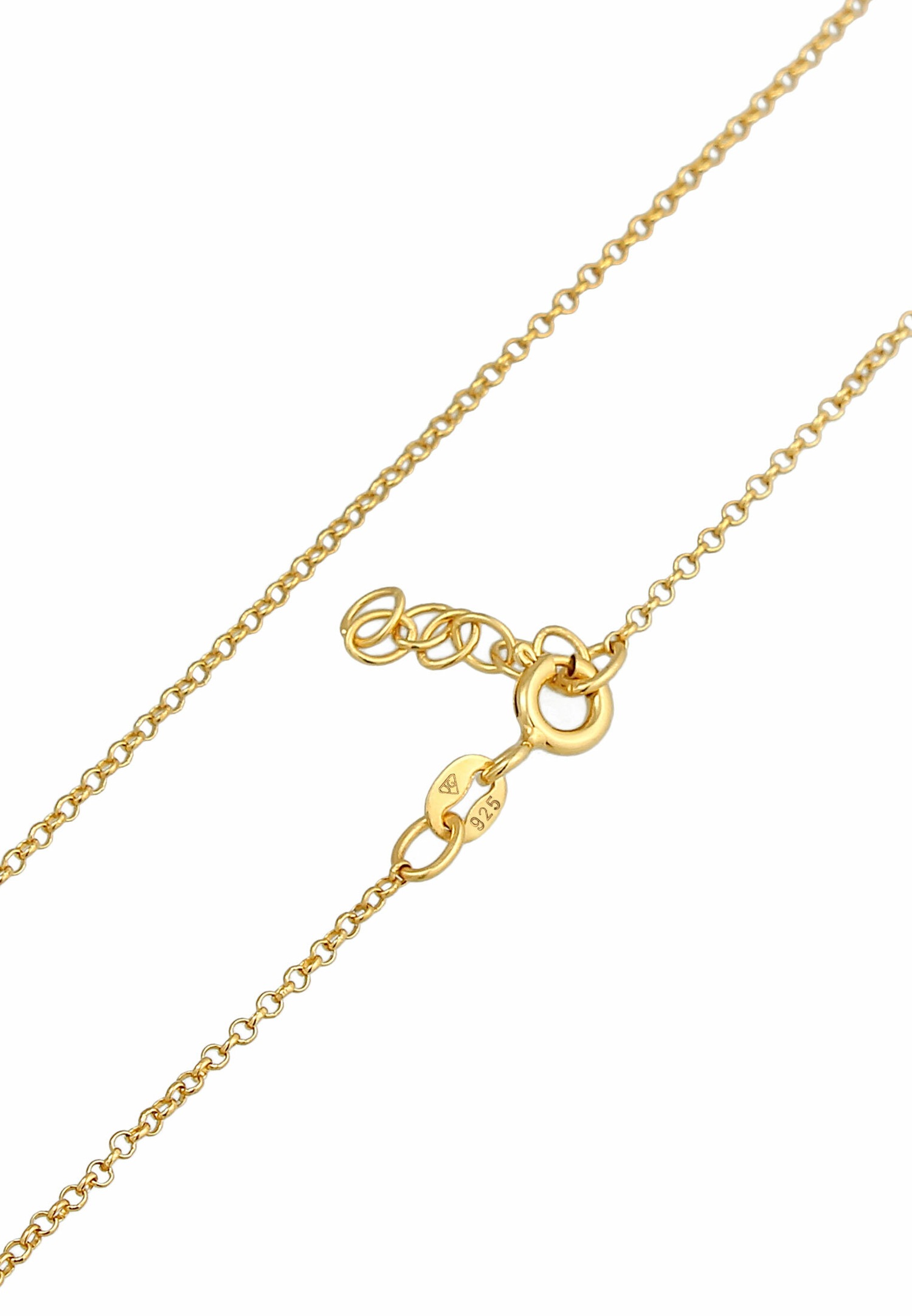 Ciondolo Elli a forma di fenicottero estivo colorato con smalto in argento sterling 925 placcato oro per bambini