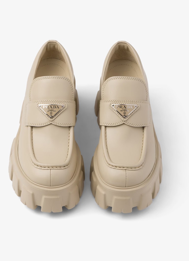 Prada Monolith ādas mokasīni ar platformas zoli