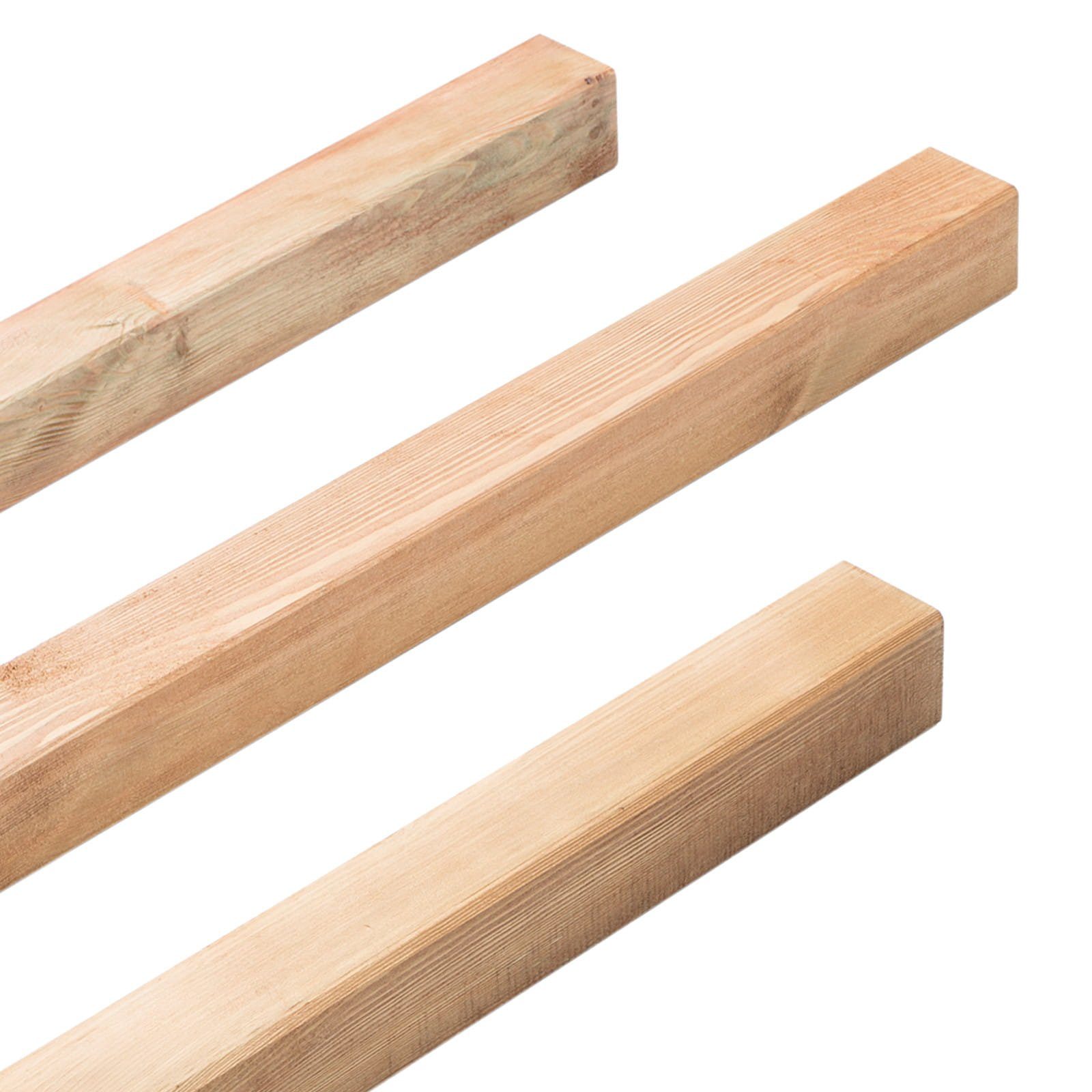 BooGardi Zaunpfosten Holzpfosten imprägniert KDI, (7x7x70cm · Vierkantpfosten), Größenwahl Kantholz Holzbalken 7x7 9x9 Bauholz