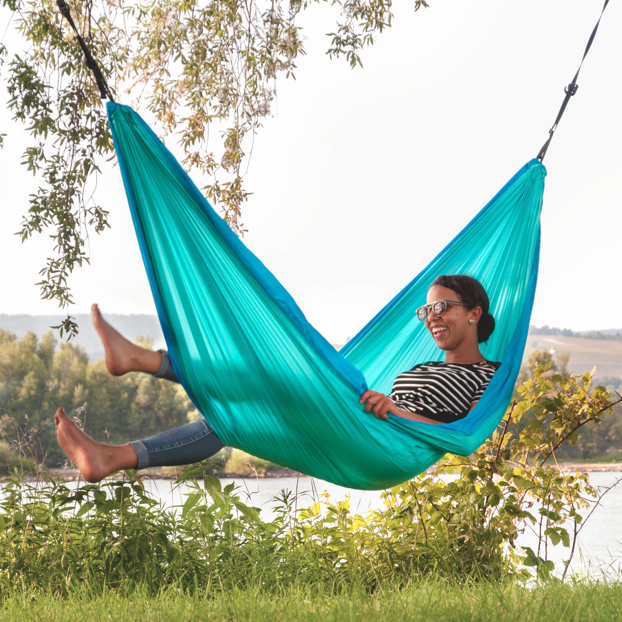 La Siesta Hängematte Colibri 3.0 Caribic - Single-Reisehängematte inkl. Befestigunge von La, wetterbeständig