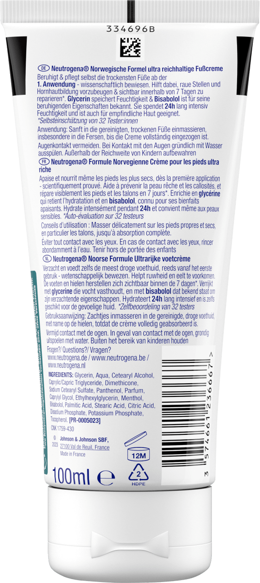 Fußcreme Trockene Haut, Norwegische Formel, 100 ml