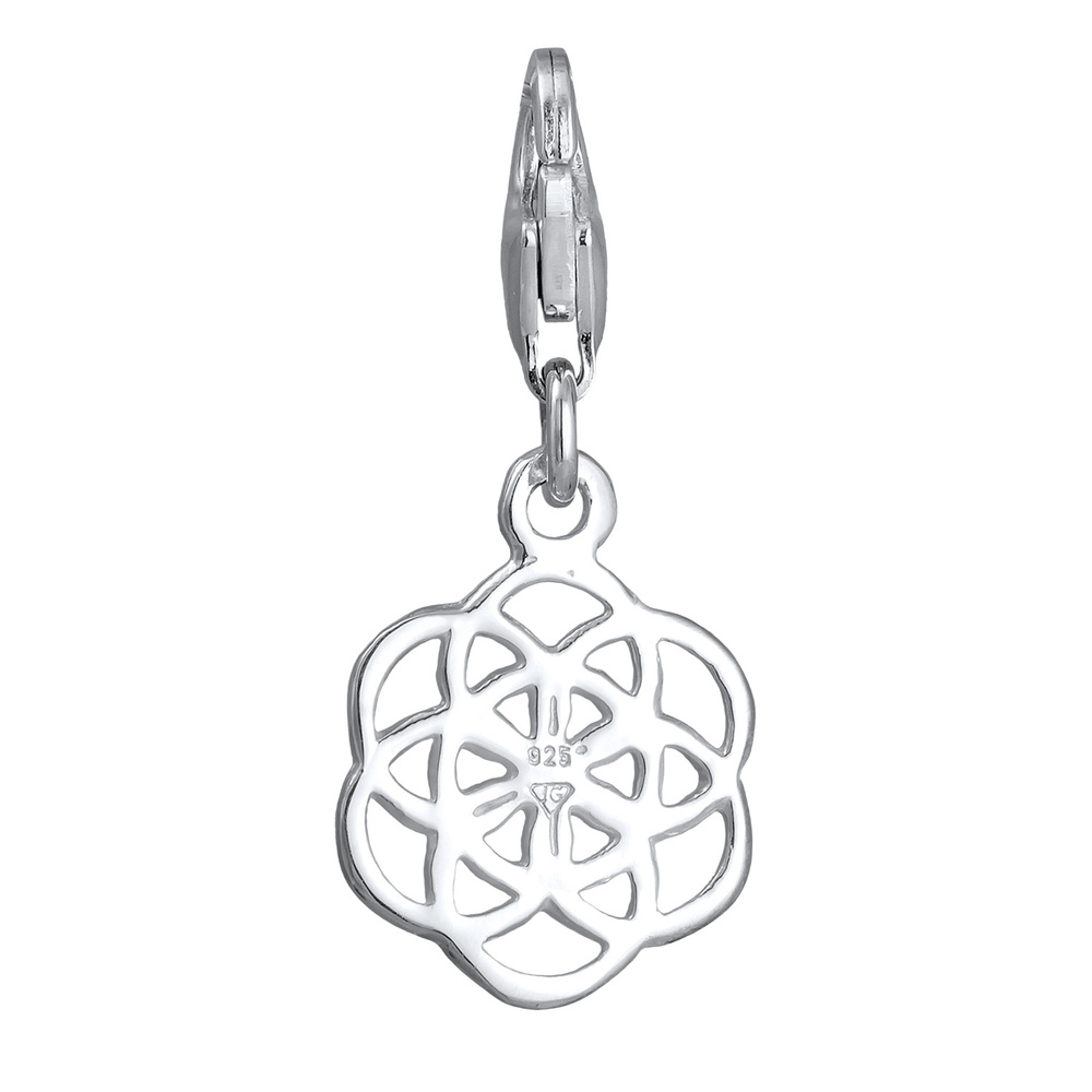 Nenalina Nenalina Amulette Pendentif à breloques  Ornement Fleur de Vie en argent sterling Pendentif