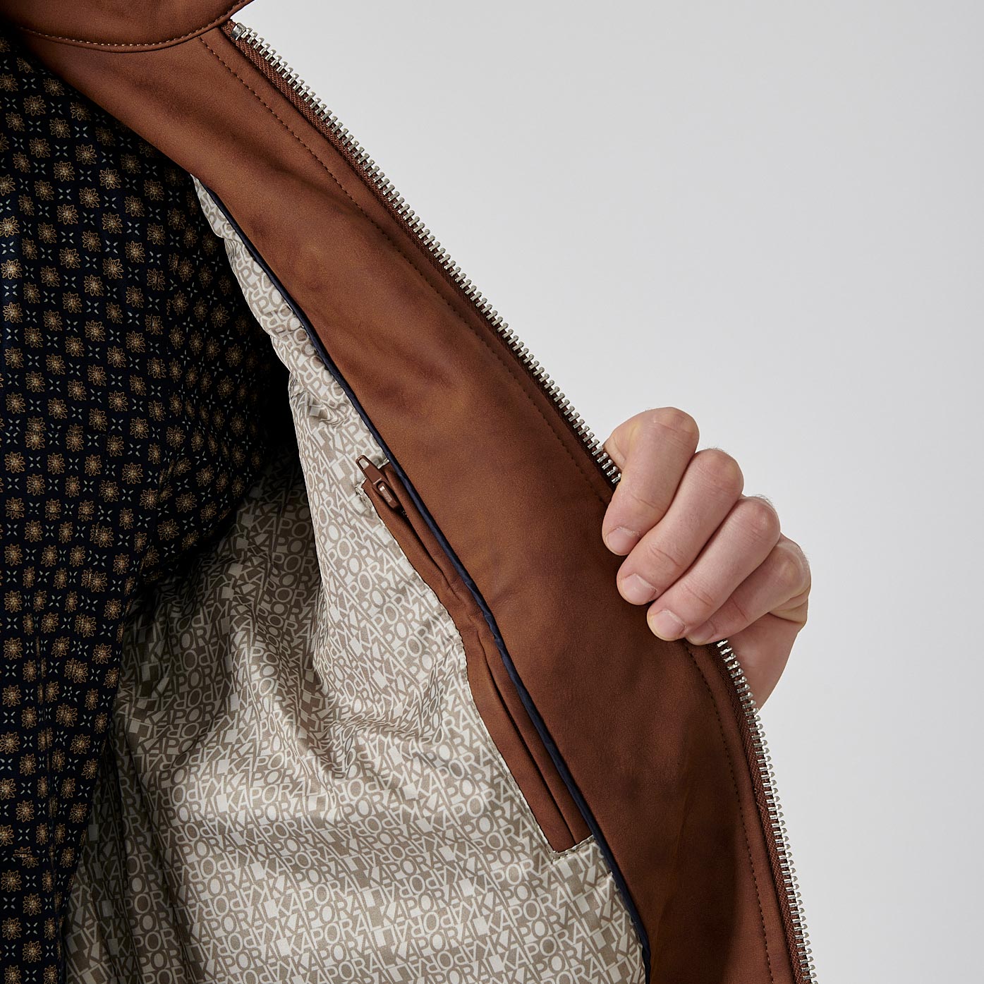 MIRAK  Blouson camel homme