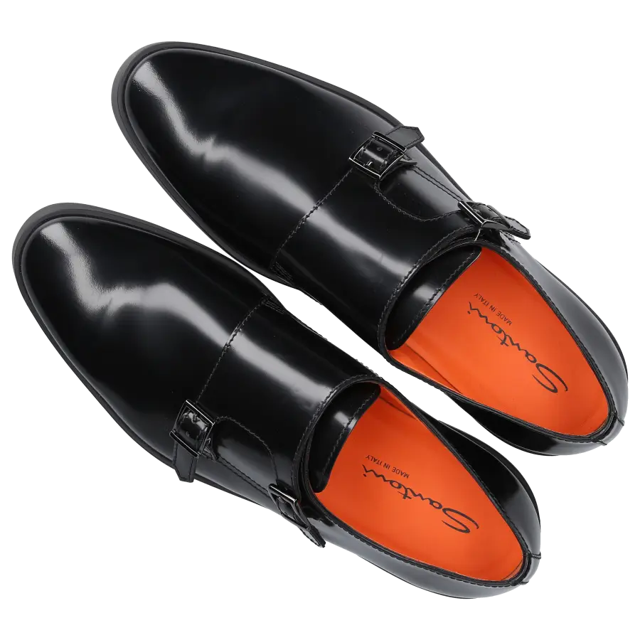 Santoni - Monk Schuhe 17832 Kalbsleder - schwarz