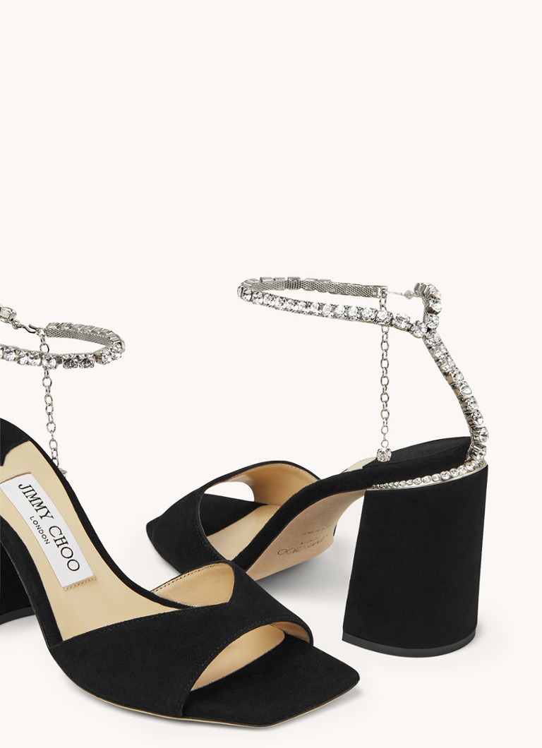 Sandale Jimmy Choo Saeda 85 din piele intoarsa de capra