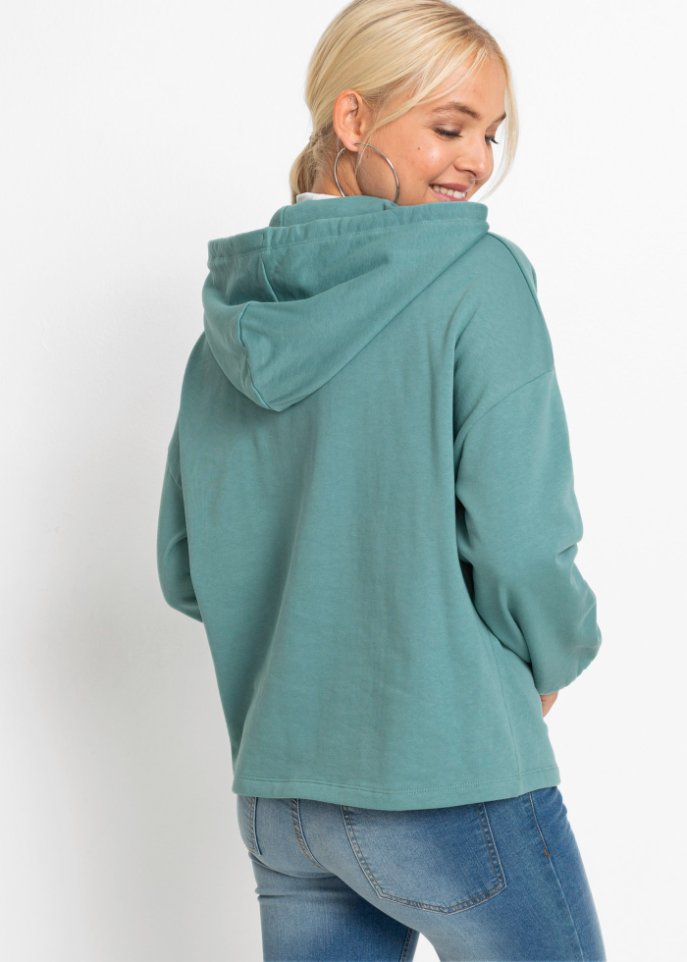 Oversized Kapuzensweatshirt aus Bio-Baumwolle