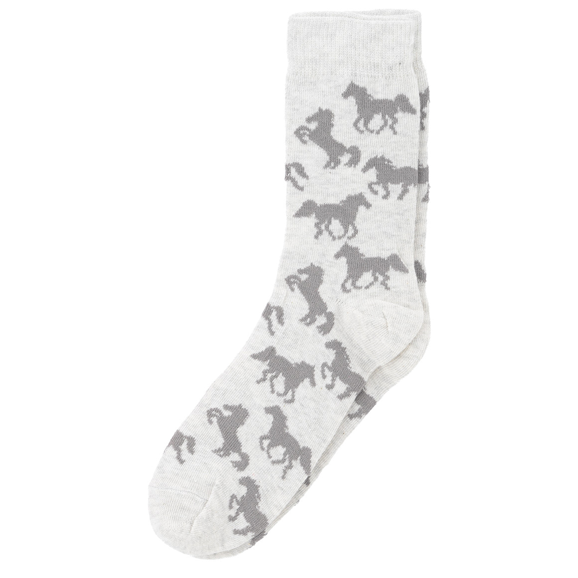 3 Paar Mädchen Socken mit Pferde-Allover