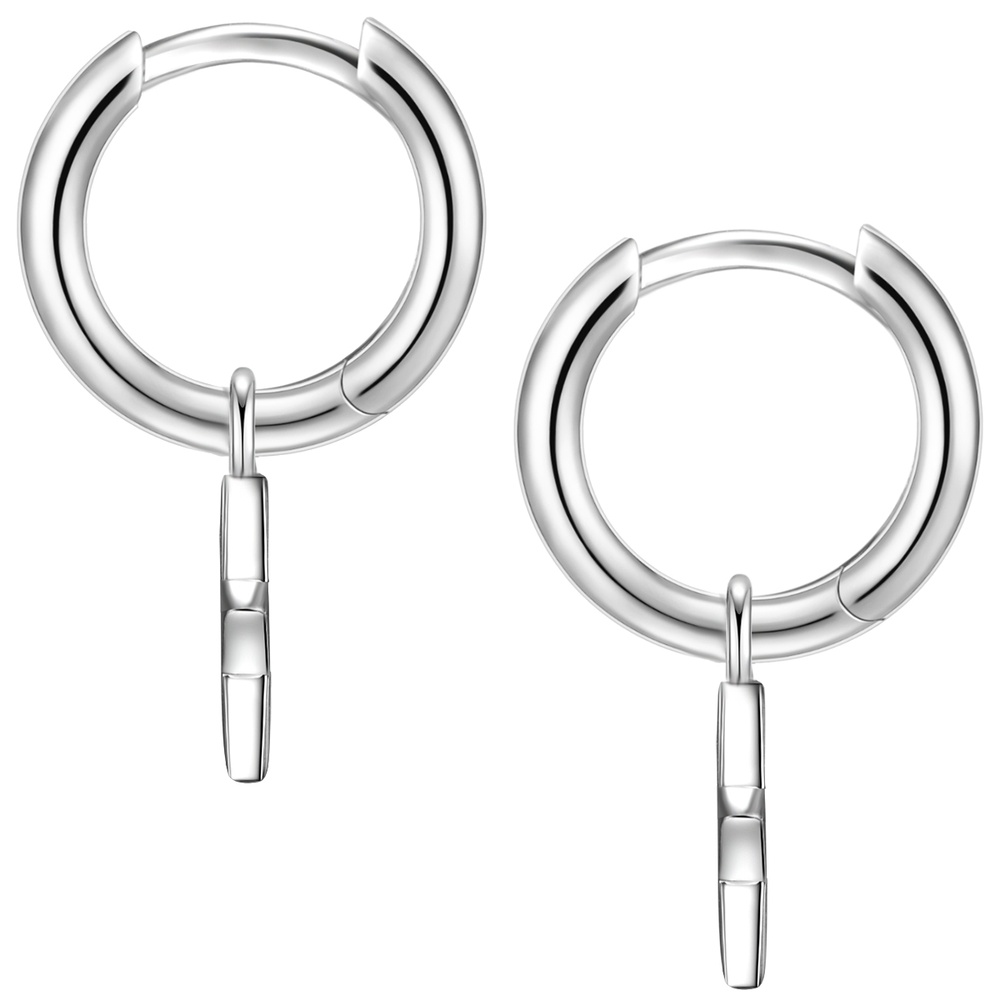 Glanzstücke München Créoles en argent Étoilé Argent sterling en Argent Boucles d'oreilles