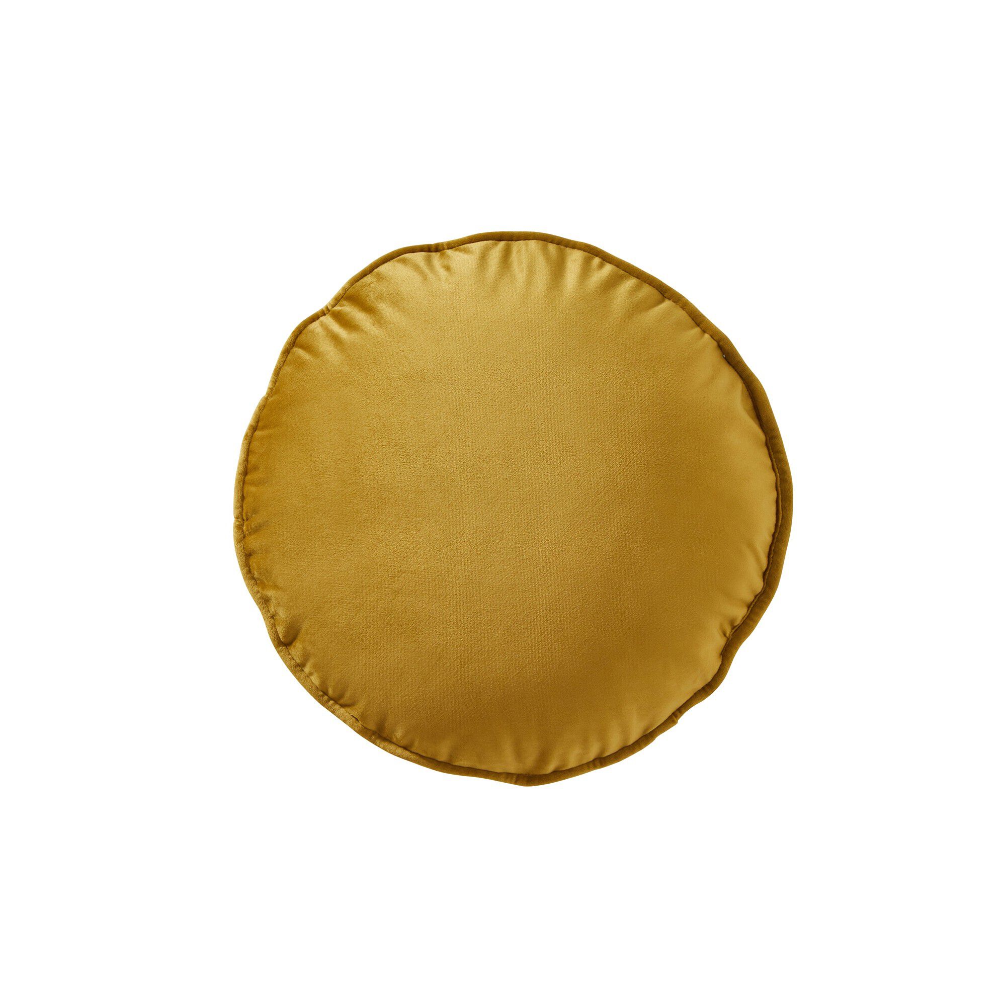 Coussin rond garni en velours