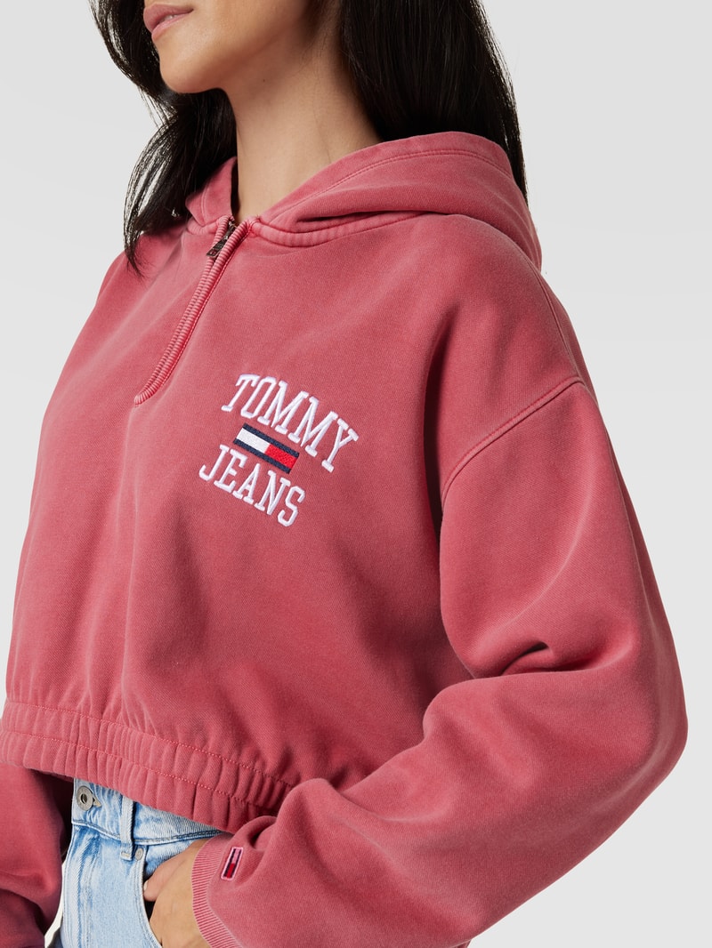 PLUS SIZE Hoodie mit Logo in kirschrot