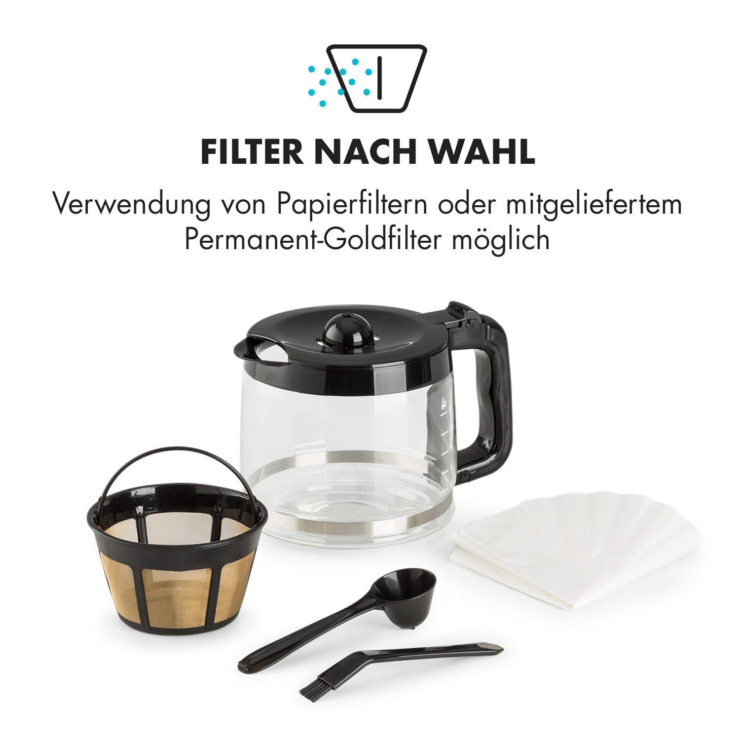 Klarstein Filterkaffeemaschine Aromatica X, 0l Kaffeekanne