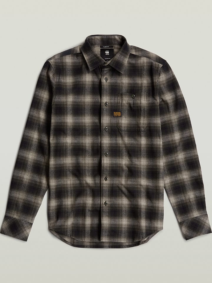 G-Star Hemd - Slim fit - in Braun günstig kaufen