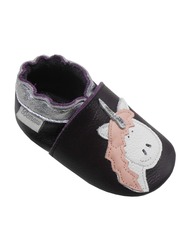Yalion Baby Krabbelschuhe in Einhorn Dunkellila günstig kaufen
