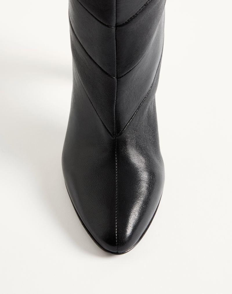 Bota de rayon com padrão chevron em napa, 100 mm