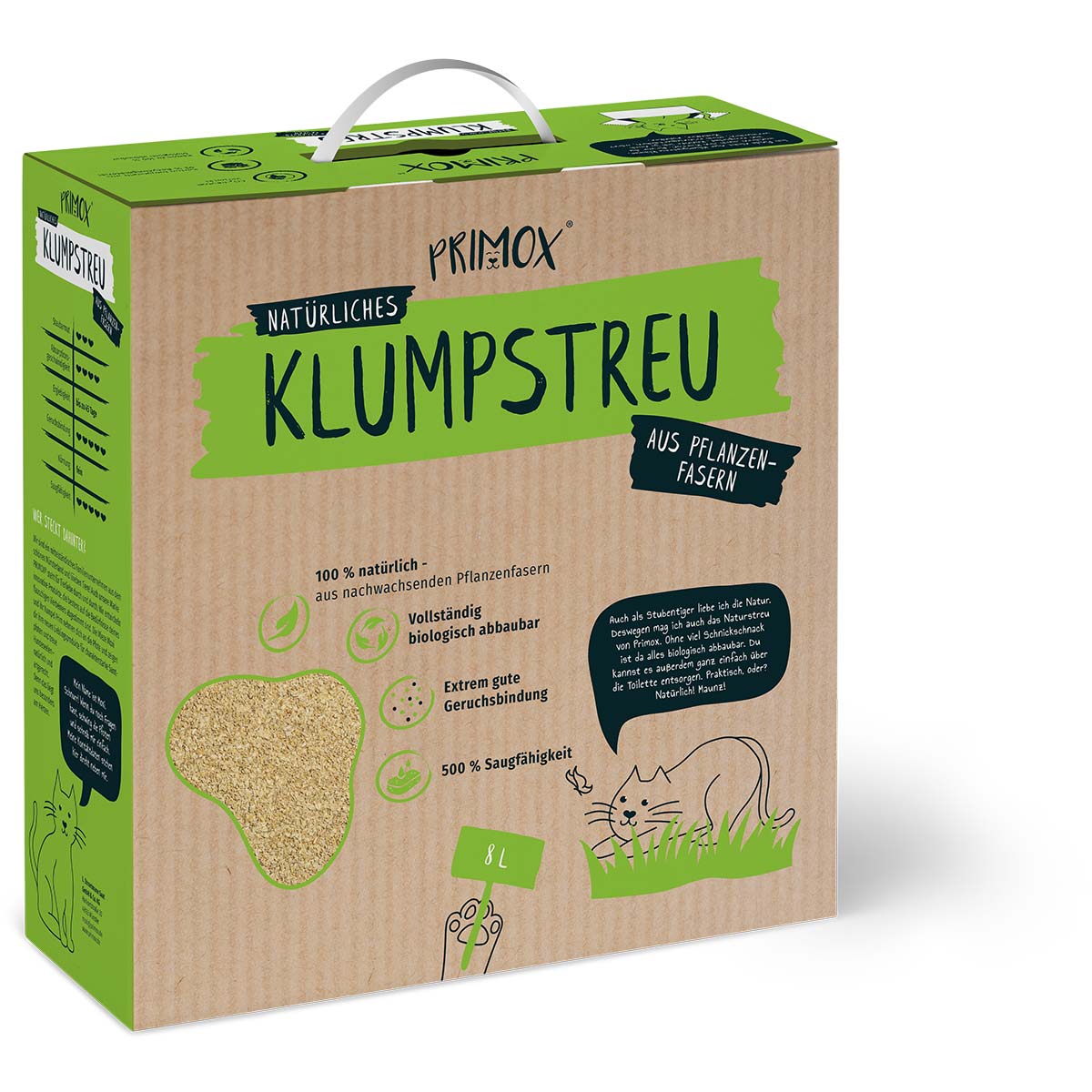 PRIMOX Natürliche KLUMPSTREU aus Pflanzenfasern