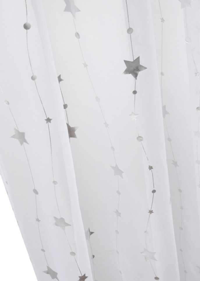 Gardine mit Glanz Druck (1er Pack)
