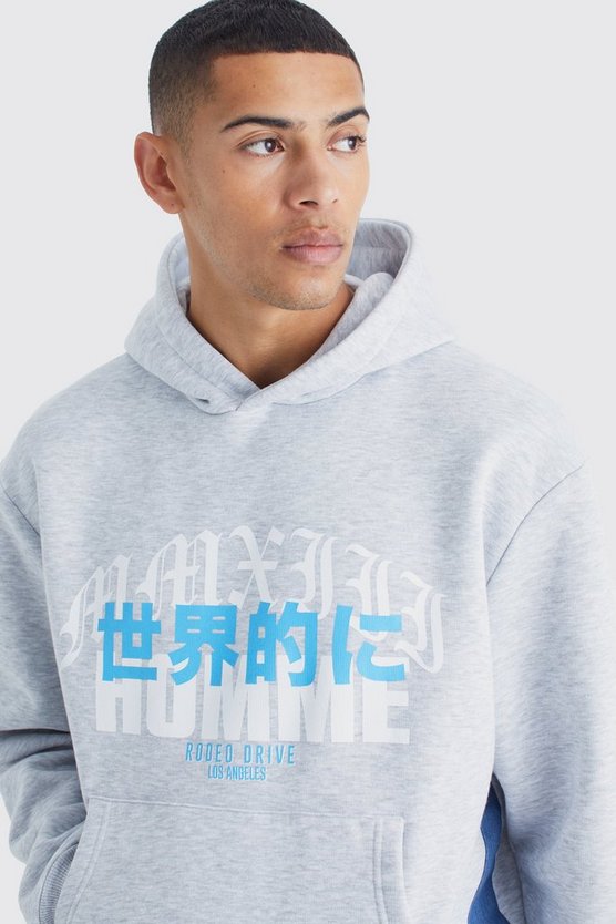 Denim-Trainingsanzug mit Homme-Print