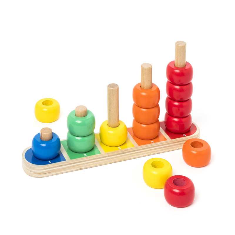 Jeu d'empilage couleurs et chiffres Oxybul