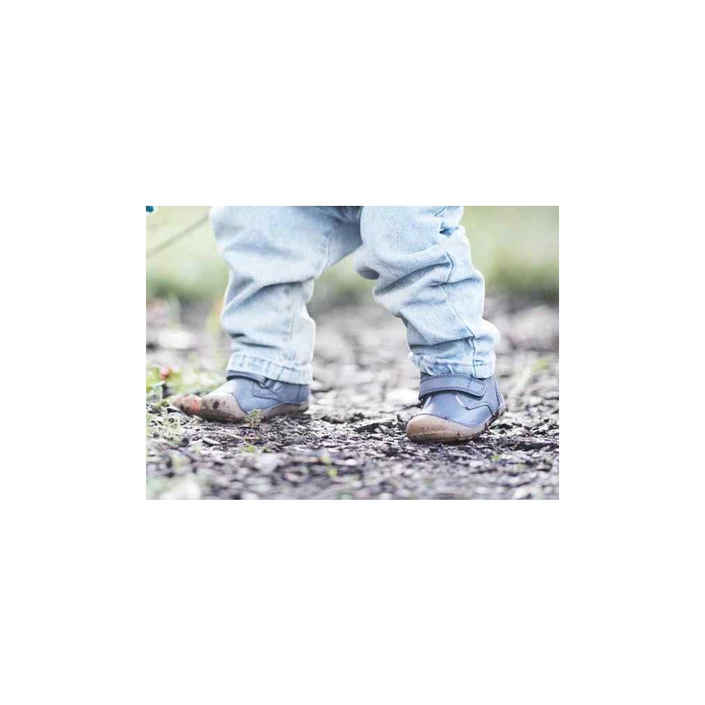 Bundgaard Petit Mid Winter Strap Navy WS dunkelblaue Barfuß-Stiefeletten