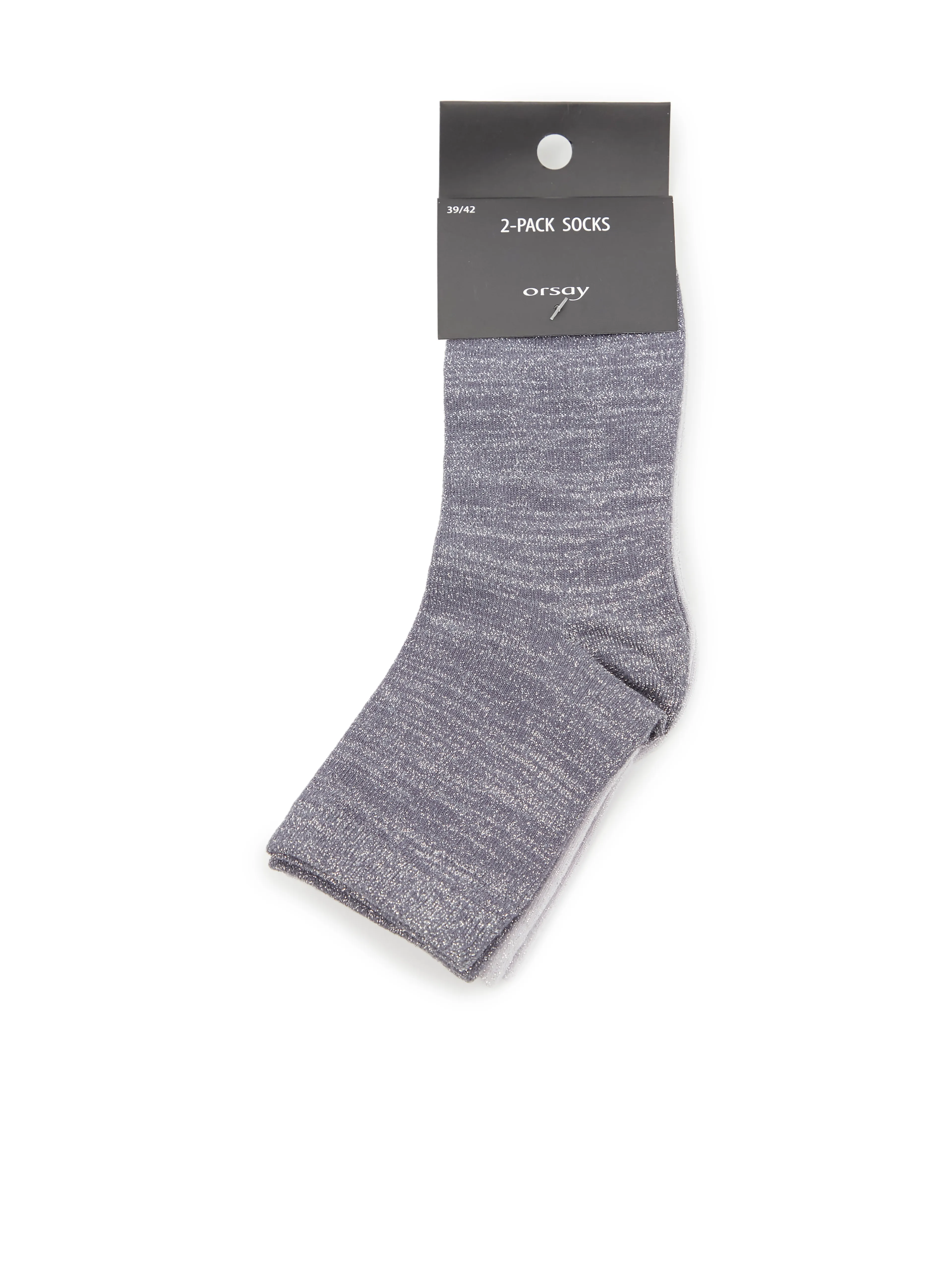 Graue Damensocken, 2er-Set ORSAY