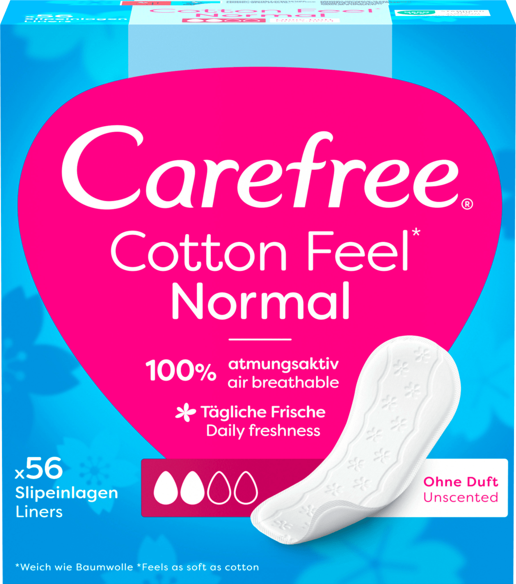 Slipeinlagen Cotton Feel Normal ohne Duft, 56 St