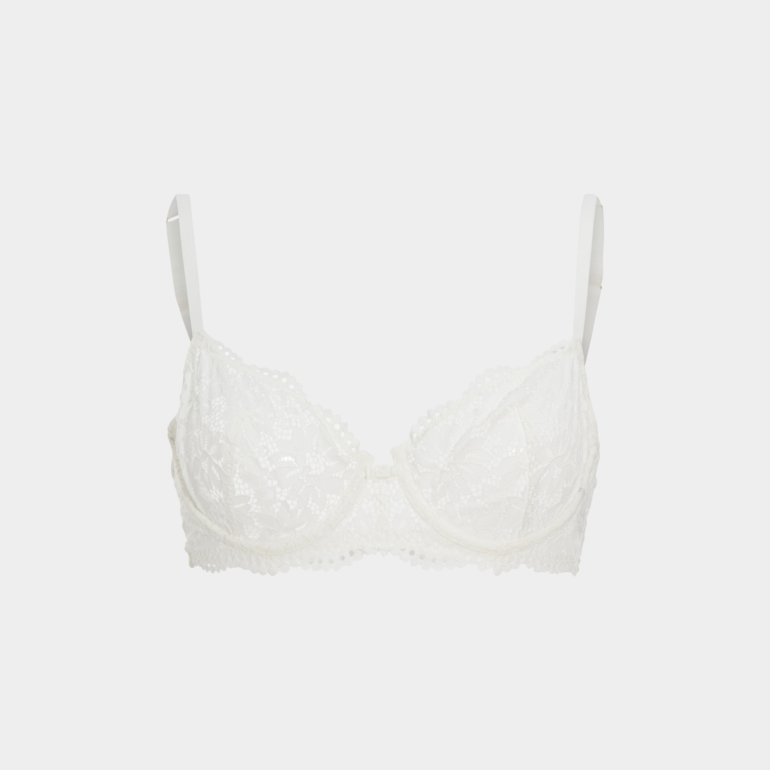 Soutien-gorge corbeille en dentelle blanc femme | La Halle