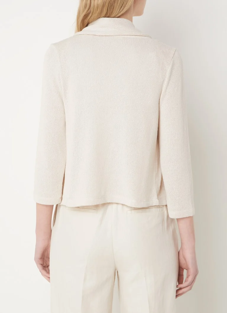 Cardigan tricotat cu model ajurat OPUS Sandrine, cu elasticitate suplimentară
