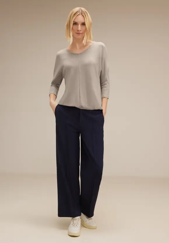 Street One Shirt in Melangeoptik