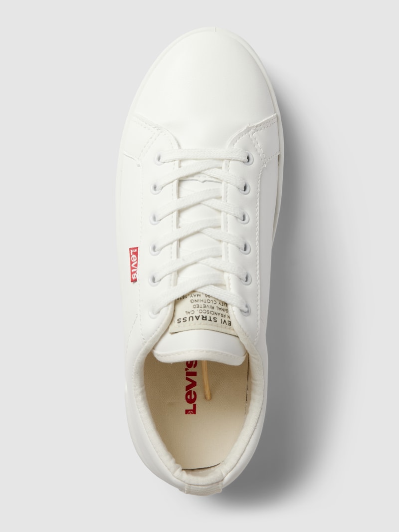 Plateau-Sneaker mit Label-Detail Modell 'TIJUANA' in weiß